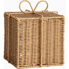 Crate & Barrel Alford Rattan 11" Dekoratif Hediye Kutusu