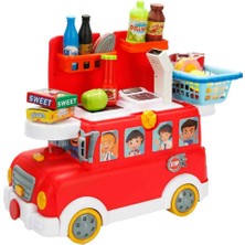 NessiWorld 2in1 Sesli ve Işıklı Süpermarket Otobüsü Oyun Seti 28 Parça