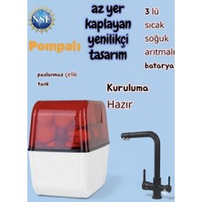 Q water Pompalı Su Arıtma Cihazı 3 Yollu Musluklu