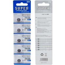 Supex CR1220 3 Volt 5'li Blister Lityum Pil