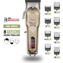 Mr.trimmer MR-6900 Şarj Göstergeli 10 Kademeli Profesyonel Saç Sakal Tıraş Makinesi Erkek Bakım