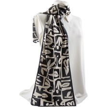 Geometrik Desenli Fular 30X140