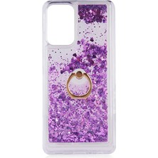 Akare Galaxy A72 Kılıf Akre Milce Kapak-Mor