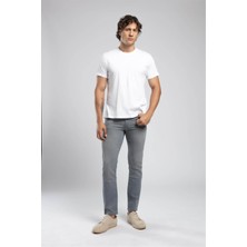 Lee Cooper Marco Normal Bel Dar Kesim Düz Paça Gri Erkek Jean Pantolon