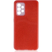 Akare Galaxy A52 Kılıf Akre Shining Silikon-Kırmızı