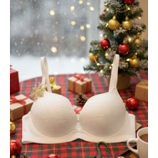 Reyn Beyaz Dantel Desenli Destekli Sütyen