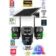 Venas 3 Kameralı Sim Kartlı Gece Görüşlü Solar Güvenlik Kamerası