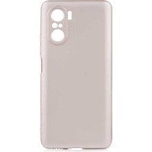 Akare Xiaomi Redmi K40 Kılıf Akre Premier Silikon Kapak-Gold