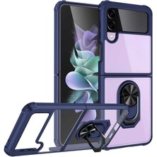 Akare Galaxy Z Flip 3 Kılıf Akre Mola Kapak-Lacivert