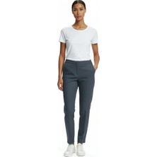 Ekol Minimalist Kadın Pantolon - Yüksek Bel Slim Fit Midi