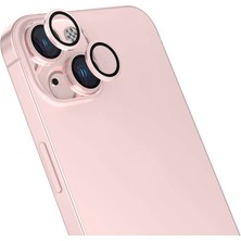 Akare iPhone 15 Uyumlu Akre Cl-15 Parmak Izi Bırakmayan Anti-Reflective Kamera Lens Koruyucu-Pembe
