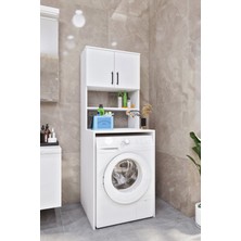 Ases Mobilya ESL0231 Çamaşır Makinesi Dolabı Banyo Dolabı Beyaz