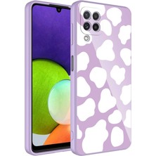 Akare Galaxy M32 Kılıf Kamera Korumalı Desenli Sert Silikon Akre Epoksi Kapak-No6