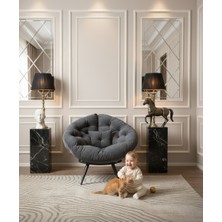 AVYNA Premium Tekli Berjer Koltuk – Geniş Oturum Alanı | Tv & Dinlenme Koltuğu | Şık Modern Tasarım | Ortopedik Destekli Konfor – Füme