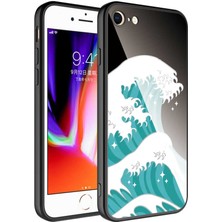 Akare iPhone 7 Kılıf Kamera Korumalı Desenli Sert Silikon Akre Epoksi Kapak-No9