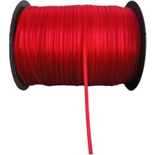 Özel Lastik 3,5mm Kırmızı 1.000 mt Saten Kurdele, Askılık Kurdele, Paketlik Kurdele, 35 mm Kurdele Makara