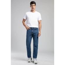 Lee Cooper Rico Yüksek Bel Düz Kesim Düz Paça Mavi Erkek Jean Pantolon