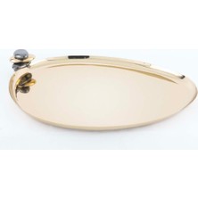 Mikasa Moor Gold Çakıl Taşı Vurgulu Tepsi 44X34CM