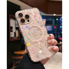 Kılıf House Iphone Uyumlu Sert Şeffaf Hologramlı Magsafe Destekli Kılıf