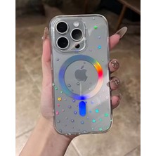 Kılıf House Iphone Uyumlu Sert Şeffaf Hologramlı Magsafe Destekli Kılıf
