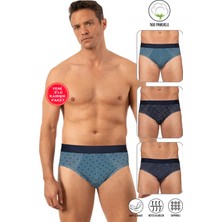 Özkan Underwear Özkan 11302 3'lü Paket Erkek %95 Pamuklu Likralı Süprem Kumaş Desenli Esnek Rahat Slip Külot