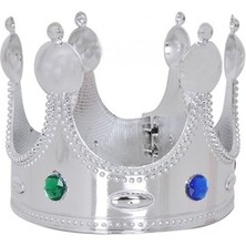 Neva Prime Plastik Kral Tacı Gümüş Renk Çocuk Boy 45 cm (5361)