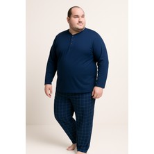 Mutlu City Erkek Yüksek Kalite Interlok Penye Büyük Beden Pijama Takımı 18546