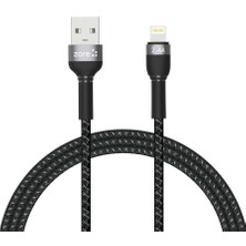 Zore Siyah Shira Serisi Lightning USB Kablo 1 Metre