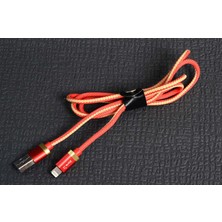 Akare Gold-Kırmızı Poro Lightning USB Kablo 1m