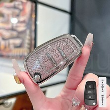 Alazpay Audi A1 A3 A4 A5 A6 A7 & Q3 Q5 Q7 Q8 & Tt S3 S4 S6 Rs Elmas Desenli Tpu Anahtar Kılıfı