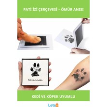 Letsii Kedi Köpek Pati Izi Fotoğraf Çerçevesi Seti Toksik Olmayan Mürekkepsiz Baskı Kiti