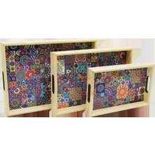 Vanch 3 BOY AHŞAP TEPSİ DESENLİ ZEMİN 16X26 - 21X31 - 24X34CM (5264)