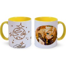 Define Moyas Genshin Impact Albedo Porselen Kupa Bardak – Anime Tasarım – Çift Taraflı Baskı – Parlak Yüzey