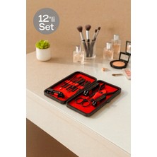 Nesto Home 12'li Set Manikür Pedikür Seti- Taşıma Çantalı Tırnak Bakım Kiti