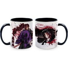 Define Moyas Demon Slayer Kokushibo Porselen Kupa Bardak – Anime Tasarım – Çift Taraflı Baskı