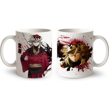 Define Moyas Demon Slayer Doma Porselen Kupa Bardak – Anime Tasarım – Çift Taraflı Baskı