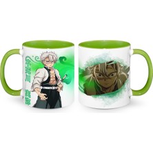 Define Moyas Demon Slayer Sanemi Porselen Kupa Bardak – Anime Tasarım – Çift Taraflı Baskı