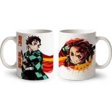 Define Moyas Demon Slayer Tanjiro Porselen Kupa Bardak – Anime Tasarım – Çift Taraflı Baskı