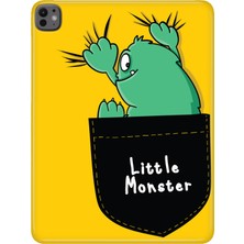 Adasena Apple iPad Pro 13" Inch (M4) Kılıf Tablet Için Desenli Silikon Kapak - Küçük Canavar