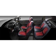 Minderland Fs Deri Serisi Seat Leon Sc 2013-2020 Ile Uyumlu Takmatik Kılıf, Kırmızı