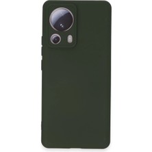 Eco Port Xiaomi Mi 13 Lite Kılıf Nano Içi Kadife Silikon - Koyu Yeşil
