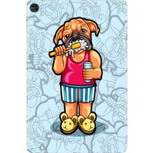 Adasena Huawei Matepad T10S-4 10.1" Kılıf Tablet Için Desenli Silikon Kapak - Pug