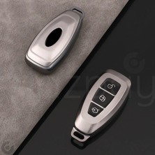 Alazpay Ford Focus Fiesta Mondeo Kuga C Max B Max S Max Transit Titan Gri Tpu Anahtar Kılıfı (Sustasız)