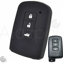 Alazpay Toyota Corolla Yaris Rav4 Land Cruiser Camry Silikon Anahtar Kılıfı (3 Tuş)