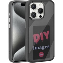 Akare Apple iPhone 15 Pro Max Kılıf Ekranı Yansıtan Akre Akıllı Nfc Kapak-Siyah