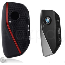 Alazpay Bmw I7 I5 I4 Ix X1 X5 X6 X7 Xm 2 3 4 5 7 Serisi G07 F98 G70 G09 Silikon Desenli Anahtar Kılıfı