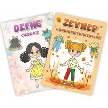 Kıyafet Giydirme Kitabı 2li 'zeynep Sonbaharı Karşılıyor & Defne Çiçek Kız '