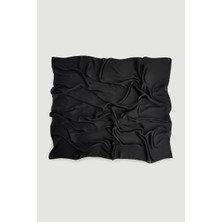 Gusto Düz Renk Büyük Fular - Siyah