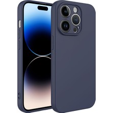 Akare Apple iPhone 14 Pro Kılıf Akre Kamera Korumalı Mara Laaakan Kapak-Lacivert