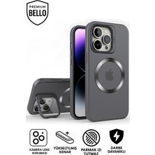 Tntech İphone 13 pixel Kamera Standlı mat Kılıf magsafe Destekli darbe emici Koruycu kapak